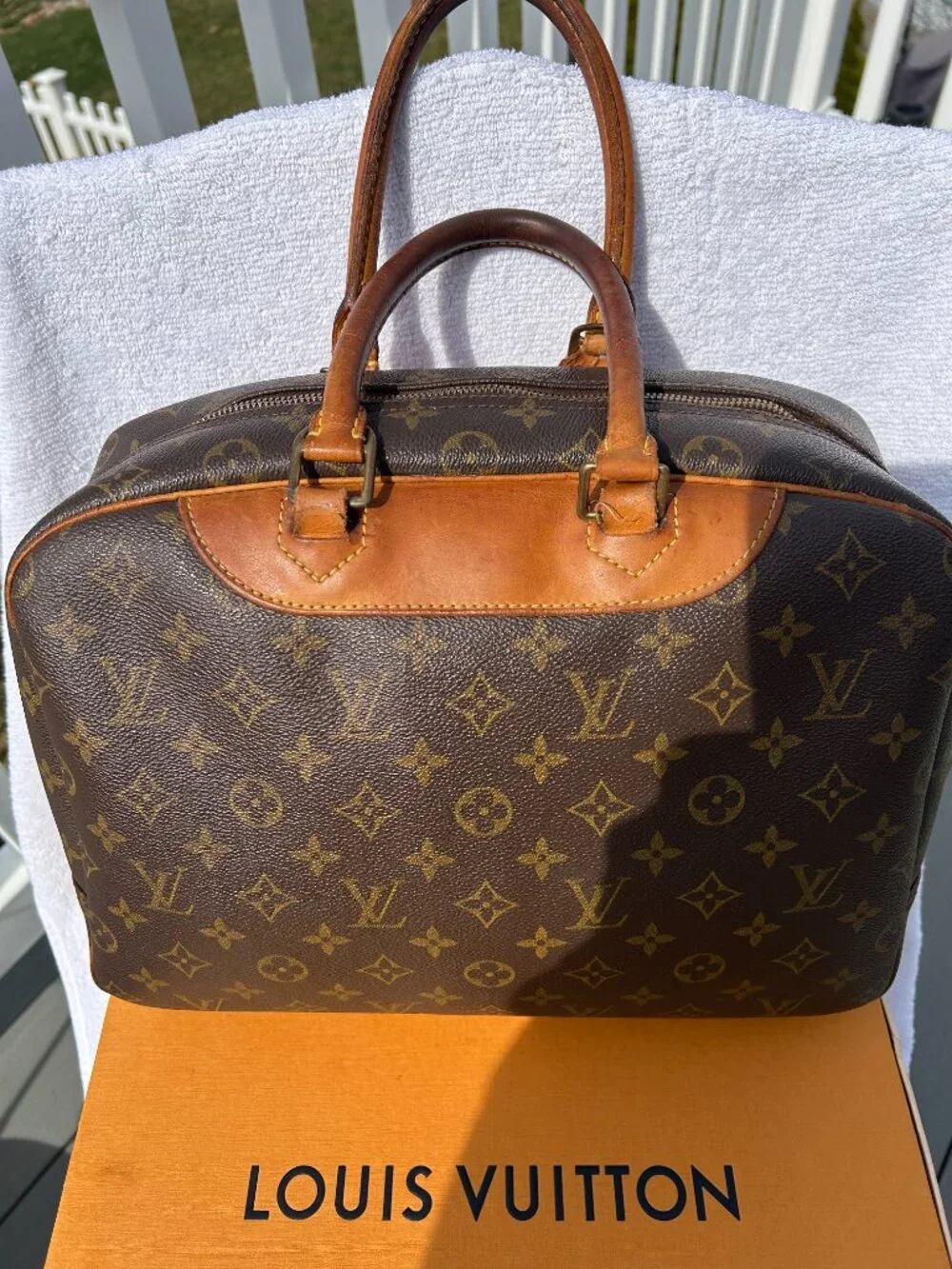 Auth Louis Vuitton MMonogram Deauville M47270 Hand Bag GOOD CONDITION! - Picture 2 of 16